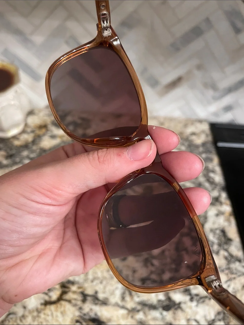 WMP Nick Brown Transparent Sunglasses - Classic Home Accents Accessory
